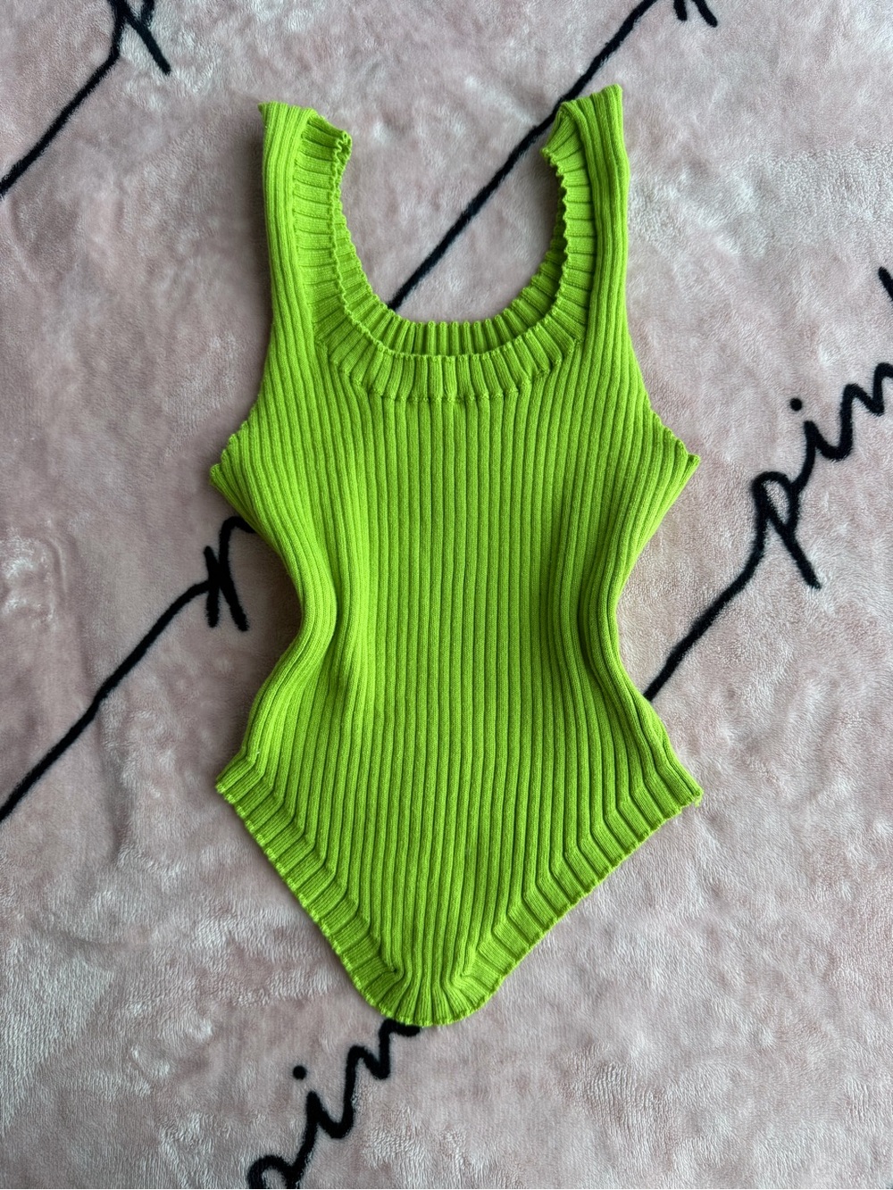 Hunter & Brown green ribbed knit